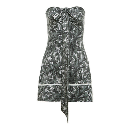 Strap Backless Tube Top Dress Women